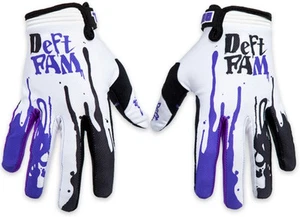 Deft Family Gloves Motocross MX Catalyst 2 Dipped White Purple All Sizes bmx mtb - Picture 1 of 3