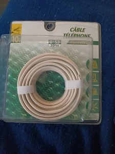 Câble Téléphone 10m 2 paires de fils section 0,28mm2 Circuit téléphone /Sonnerie - Photo 1/5