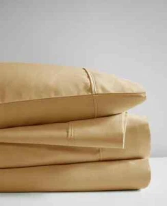 Madison Park 600 TC Pima Cotton Sateen 7-Pc. Sheet Set, Split King, Gold, NWT - Picture 1 of 5