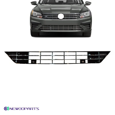 Front Bumper Lower Grille W/Sensor Hole For 2016 2017 2018 2019 VW Passat R-Line Foto 1 de 4