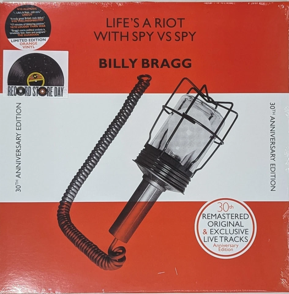 BILLY BRAGG Life’s a Riot With Spy vs Spy SEALED limited LP Orange Vinyl RSD Foto 1 de 1