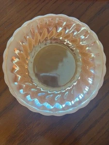 Anchor Hocking Peach Lustre Ware Swirl Small Fruit Dessert Bowl 5" EUC - Picture 1 of 3