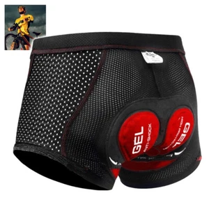 Mens Cycling Underwear Shorts 5D Gel Padded Bike Bicycle MTB Liner Undershorts - Picture 1 of 20