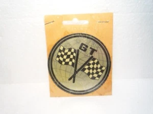 PEGATINA VINTAGE PLACA METÁLICA GT AÑOS 70 - Imagen 1 de 2