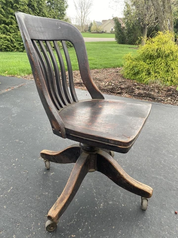Vintage  Bankers Office Desk Library Chair S. Stein & Co. Chicago Cover