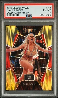 2022 Panini Select WWE Dana Brooke Premier Gold Flash Prizm /10 #141 PSA 6 - Image 1 of 2