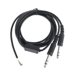 200cm Aviation Headset Dual-plug Aircraft Headphones Replacement Cable - Picture 1 of 8