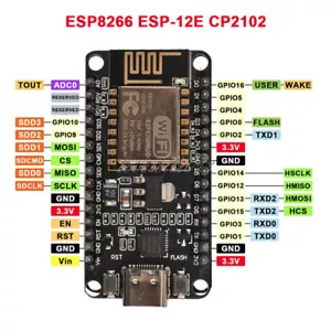 NEU NodeMCU V3 ESP8266 serielles Modul CP2102 ESP-12E WiFi Entwicklungsplatine USB-C - Bild 1 von 4