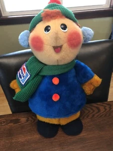 Animal Fair Pepsi 17" Plush Doll Vintage 1970s Holiday Caroler Scarf Blue Green - Picture 1 of 4