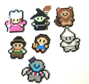 Perler Beads Set Of 7 Wizard Of Oz Magnets - Picture 1 of 8