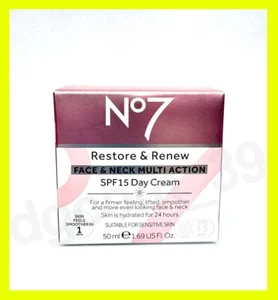 No 7 Restore & Renew Face and Neck Multi Action Day Cream SPF15 - Picture 1 of 1