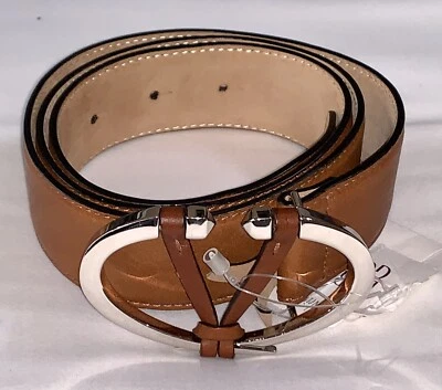 VALENTINO GARAVANI BROWN LEATHER VLOGO BELT SZ 34/85 NWT!!! - Image 1 of 4