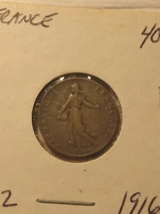 1916 France Silver 50 Centimes Coin  We Combine Shipping - Picture 1 of 4