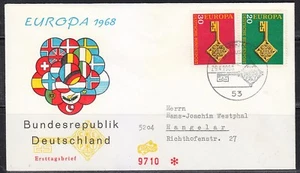 Germany 1968 FDC cover Mi 559-560 Sc 983-984 Europa issue - Picture 1 of 1