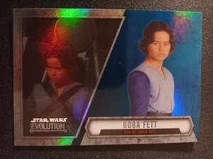2016 Topps Star Wars Evolution Blue Lightsaber Parallel Boba Fett #51 - Picture 1 of 2