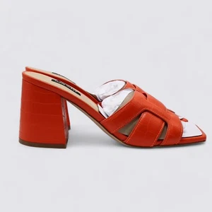 Sandali eleganti Nine West Kaelyn punta quadrata slip on blocco collina pelle taglia 9,5M - Foto 1 di 9