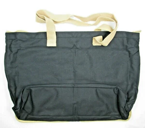 Bolso de Mano Lillian Vernon Negro con Correas Bronceadas Compartimentos con Cremallera Compactable - Imagen 1 de 12