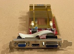 MSI ATI Radeon R4350-MD512H 512MB PCIe VGA HDMI DVI Video Card - Picture 1 of 6
