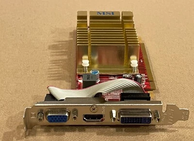 MSI ATI Radeon R4350-MD512H 512MB PCIe VGA HDMI DVI Video Card - Image 1 of 4