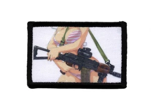 Boobies and Guns Anime Patch for VELCRO® BRAND Hook Fasteners [sub] - Picture 1 of 1