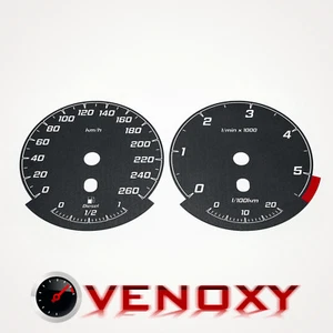 BMW X5 E70 5000 RPM 260 KM/H Aftermarket Instrument Cluster Black Gauge Faces - Foto 1 di 4