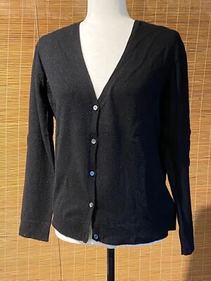 Joe Fresh Cashmere Black Cardigan L - Image 1 of 2