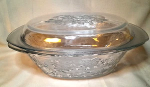 Princess House Fantasia 3 Quart ovale bedeckt Auflaufform Kristall Pressglas - Bild 1 von 8