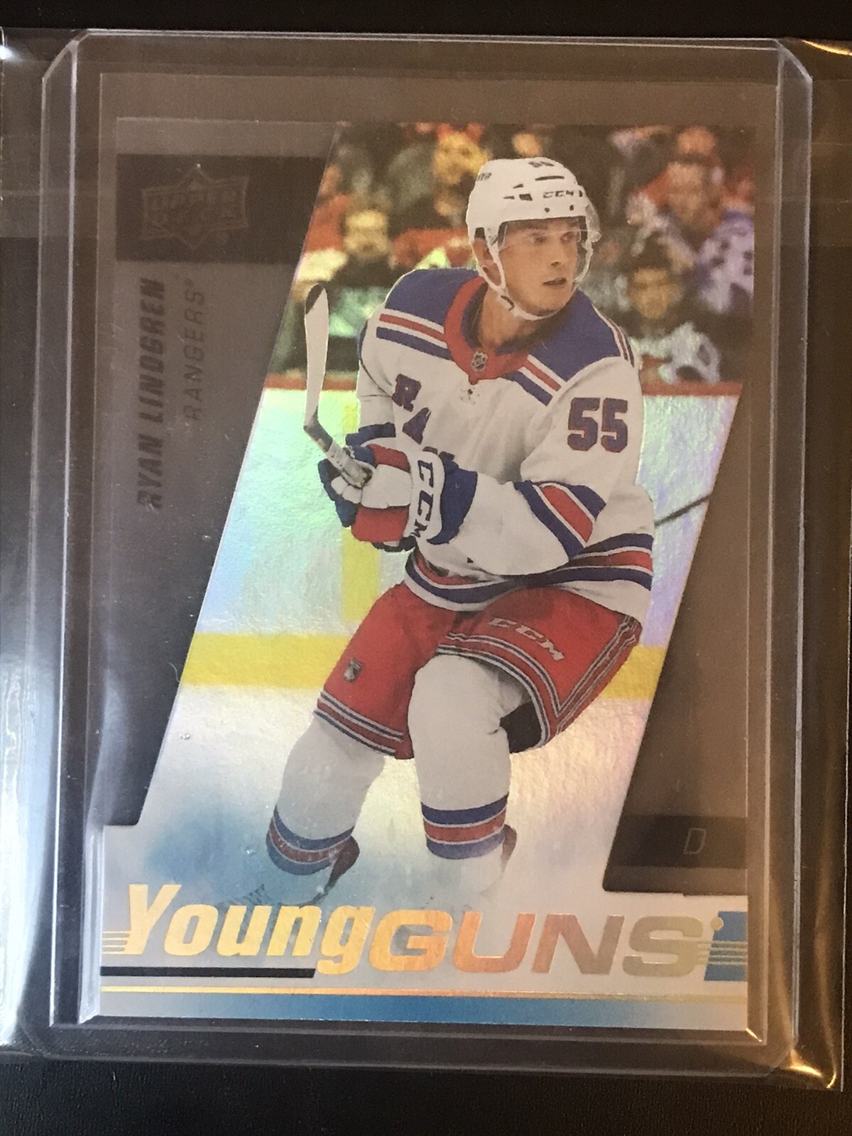 2019-20 UD SP Authentic Ryan Lindgren Acetate Young Guns #459 Clear Cut SSP RC