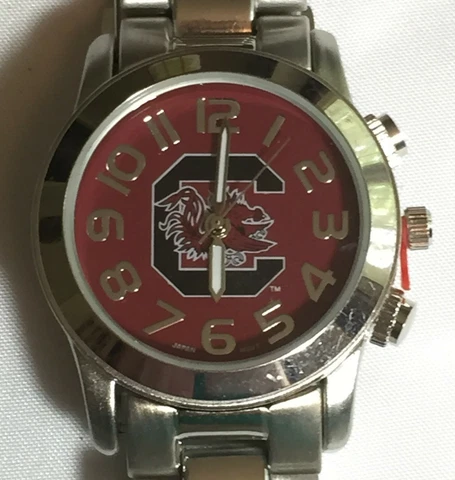 New South Carolina Gamecocks Ladies Watch, Metal, With Free Battery Cover
