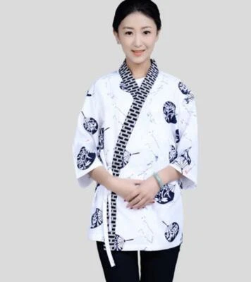 Unisex Sushi Chef Coats Japanese Kimono Half Sleeve Tops Restaurant  Jacket 110 - Image 1 of 4