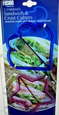  Kinder Herz & Stern Sandwich Kruste Schneider Form Kuchen Brot Toast Maker Werkzeug Spaß - Bild 1 von 4