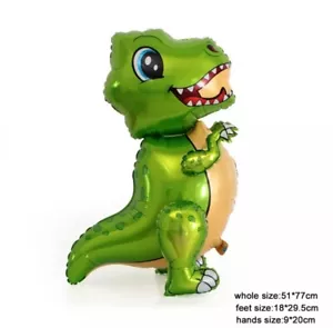 NEW Green Cute Dinosaur Dino T-Rex Mylar Foil Balloon 20"x30" Large - Picture 1 of 1
