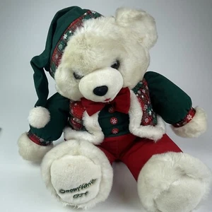 Vintage Snowflake 1994 Santa Teddy 22” Plush Stuffed Animal Christmas - Picture 1 of 8