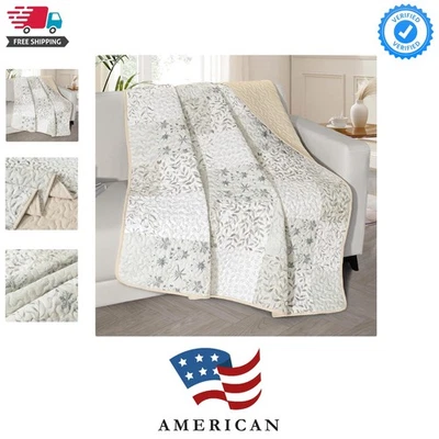 Tiro acolchado ligero de 50" x 60" - Retazos boho versátiles para todas las estaciones Foto 1 de 4