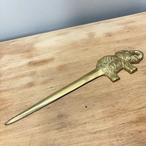 Vintage massiver Messing Elefant Brieföffner 7" Made in India - Bild 1 von 7