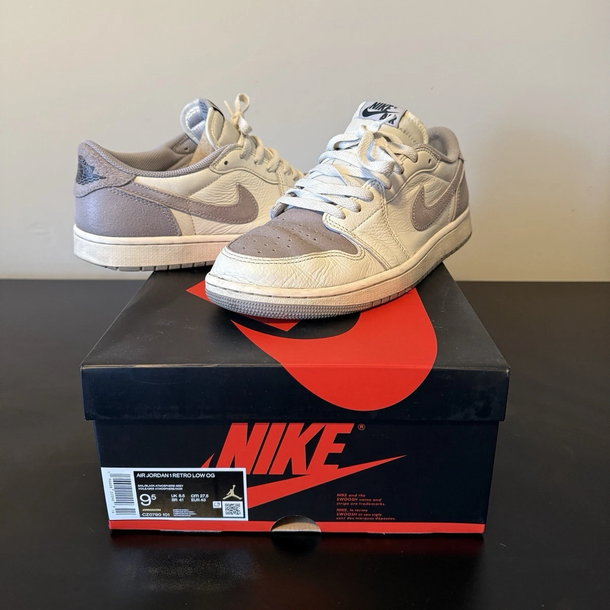 Jordan 1 Retro OG Low Sail Atmosphere Grey for Sale | Authenticity