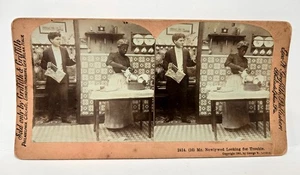 c1901 Stereoview Card 2414 #16, Black Americano, Humor, Comedy - Picture 1 of 3