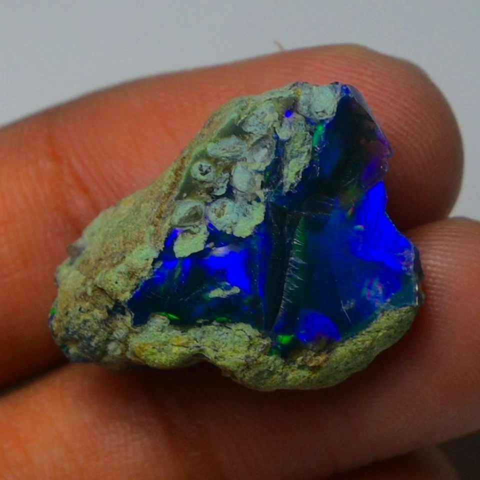 Black Ethiopian Opal Rough 14.25, Smoked Black Opal Raw, Fire Opal - Image 1 of 4