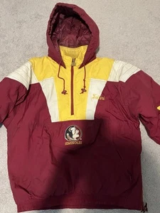 VTG 90s FLORIDA STATE SEMINOLES STARTER HALF ZIP PULLOVER WINDBREAKER JACKET - Picture 1 of 6