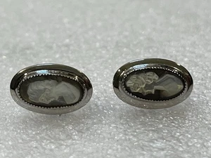 orecchini cammeo argento sterling vintage - Foto 1 di 4
