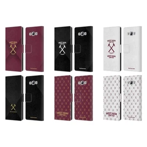 WEST HAM UNITED FC HAMMER MARQUE KIT LEATHER BOOK CASE FOR SAMSUNG PHONES 3 - Picture 1 of 12