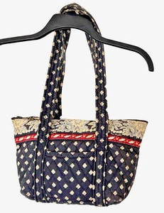 Vera Bradley Handtasche schwarz Blumenmuster (11x8x3) - Bild 1 von 11