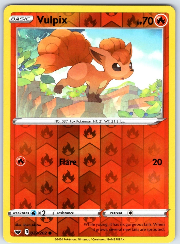 Vulpix Common SWSH01: Sword & Shield Base Set Reverse Holo 022/202 LP - Image 1 of 1