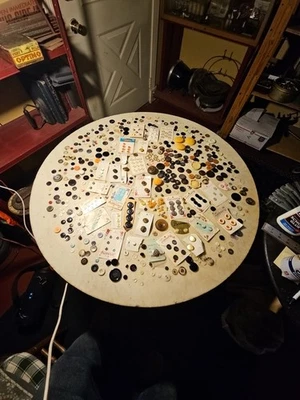 Antique Button Assortment Lots Of Color And Some On Cards Unique Shapes  - Image 1 of 4