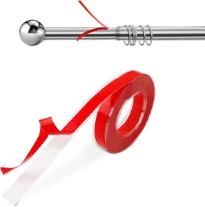 13Ft Gardinengleitband transparent, Gardinenstangenband glatt & leise Gardinenring Gli - Bild 1 von 4