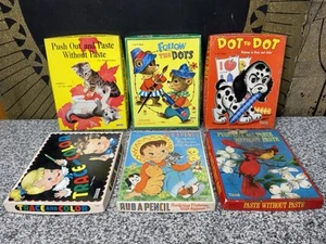 (6) 1960s Unused Sets Saalfield Artcraft Children’s Activity Books MIB - Picture 1 of 20