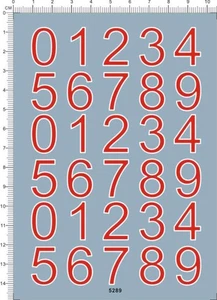 Calcomanía de tobogán acuático marca Panzer número 0-9 rojo tanque King Tiger alemán 1/16 - Imagen 1 de 1