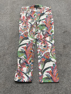 Lauren Jeans Co Pants Womens 2 Paisley Colorful Flare Stretch LRL Ralph Lauren - Image 1 of 4