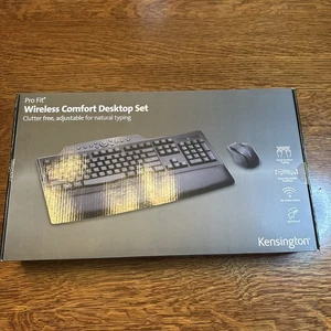 Kensington 72403 Pro Fit Comfort Wireless Desktop Set - Black New - Picture 1 of 2