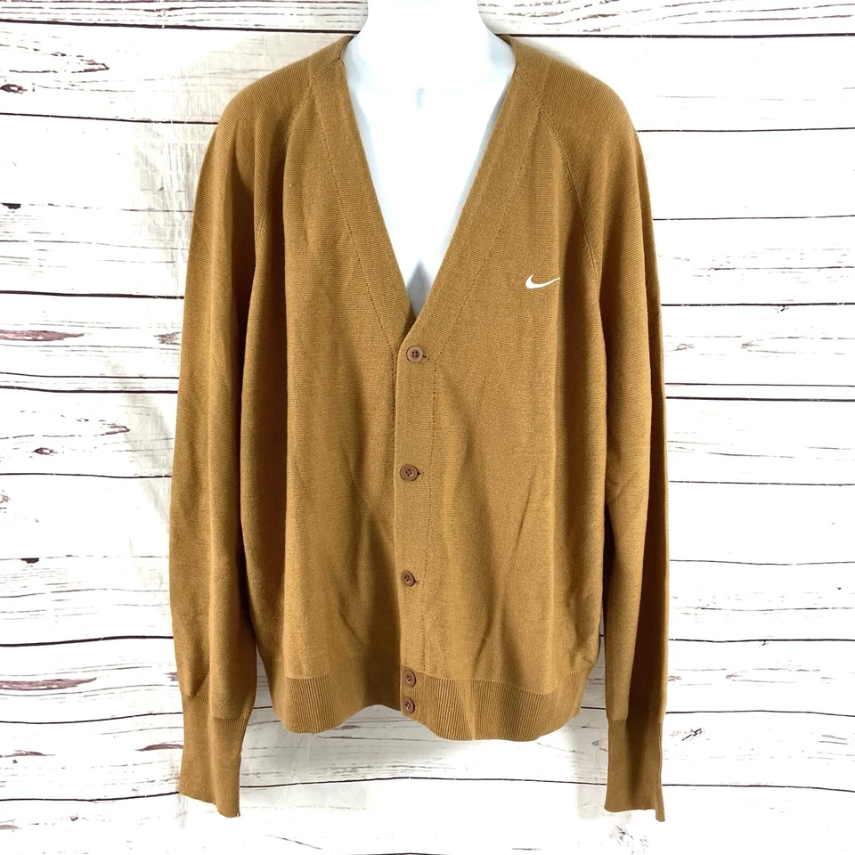 Nike SB Sweater Men’s XL Brown Skate Cardigan Wool Blend DQ6306-722